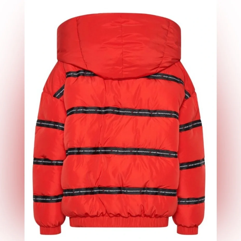 One Teaspoon Addicted Puffa Jacket Hooded Red NWT Size XS - Picture 9 of 11